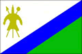 Lesotho Nationalflagge