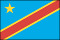 Demokratyske Republyk de Kongo nasjonale flagge